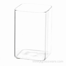Rectangular Single Wall Glass Cup